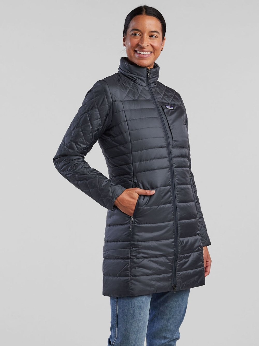 Patagonia Women’s Radalie Puffer Parka Jacket Forge Grey Size Small
